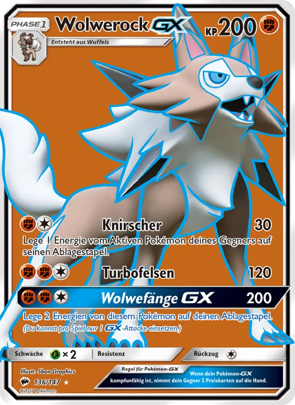 Wolwerock GX (Burning Shadows #136/147)