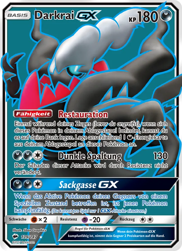Darkrai GX (Burning Shadows #139/147)