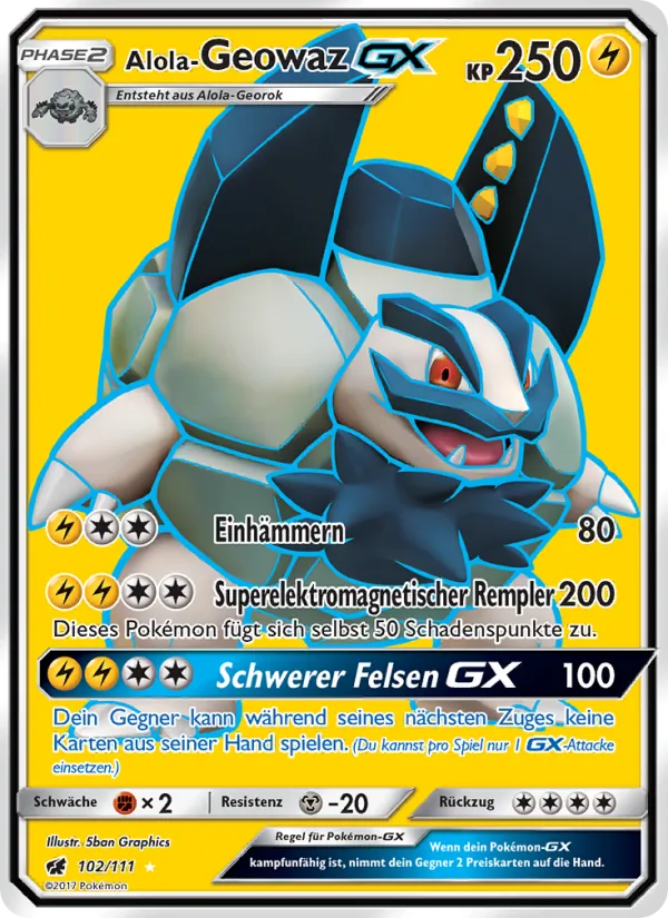 Alola-Geowaz GX (Crimson Invasion #102/111)