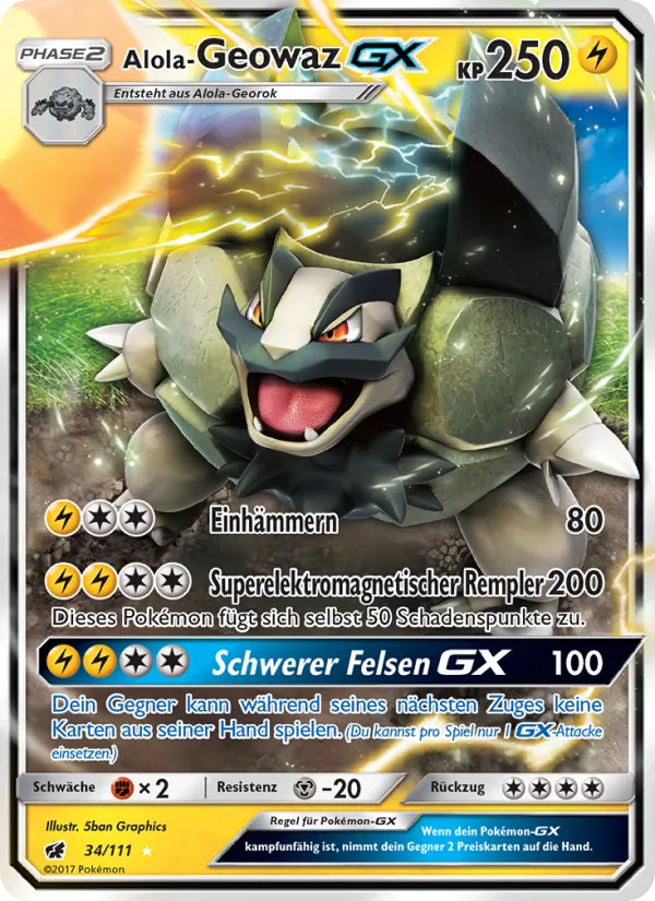 Alola-Geowaz GX (Crimson Invasion #34/111)
