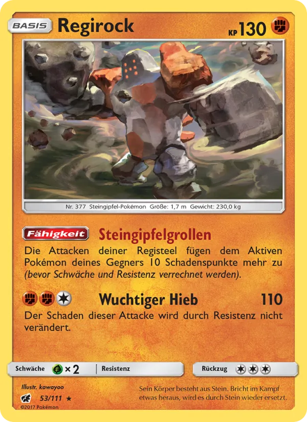 Regirock (Aufziehen der Sturmröte #53/111)