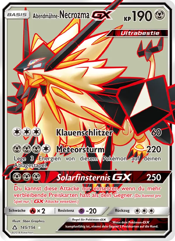 Abendmähne-Necrozma GX (Ultra-Prisma #145/156)