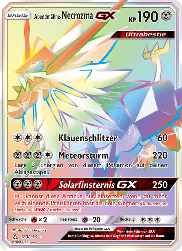 Abendmähne-Necrozma GX (Ultra-Prisma #163/156)