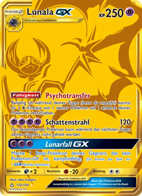 Lunala GX (Ultra Prism #172/156)