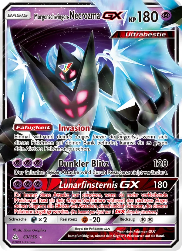 Morgenschwingen-Necrozma GX (Ultra Prism #63/156)