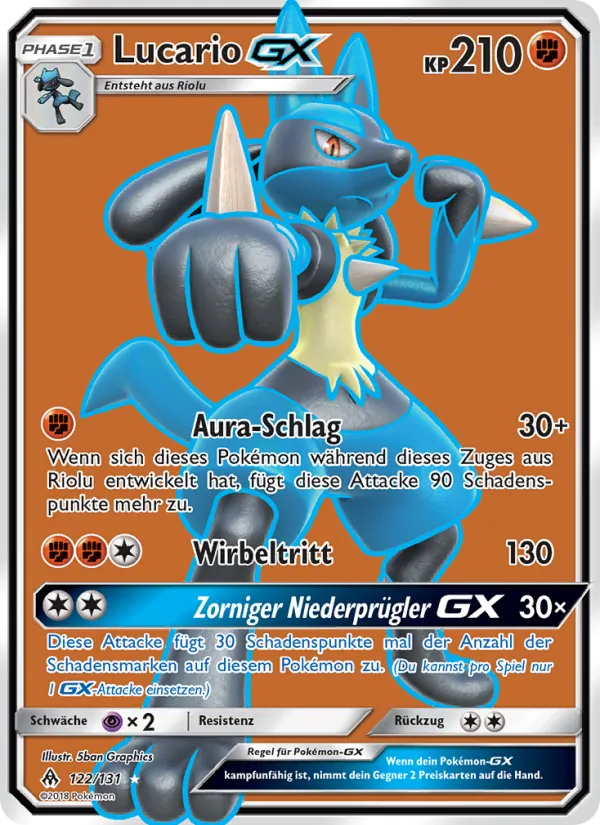 Lucario GX (Forbidden Light #122/131)