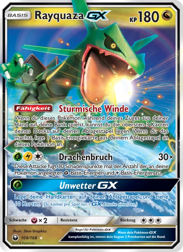 Rayquaza GX (Sturm Am Firmament #109/168)