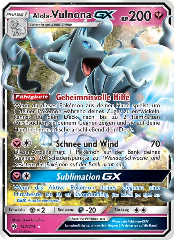 Alola Vulnona GX (Lost Thunder #132/214)