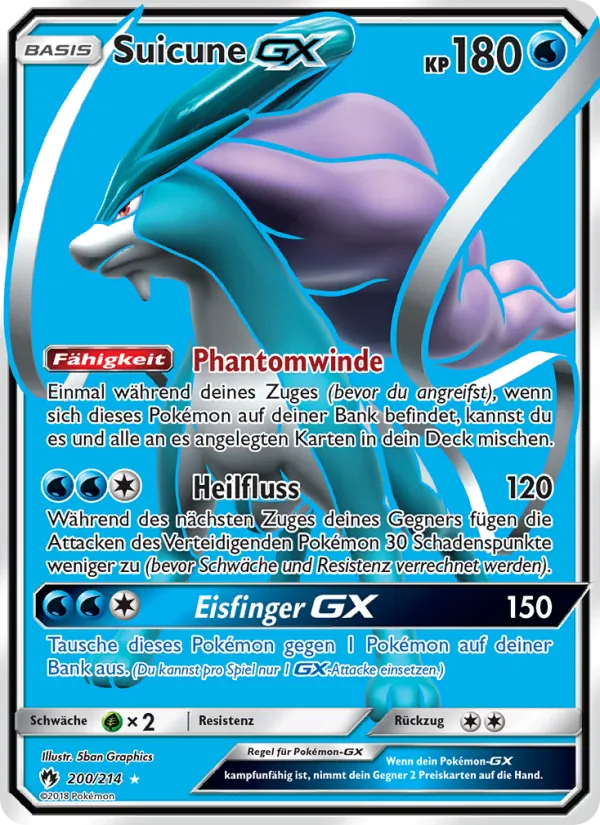Suicune GX (Lost Thunder #200/214)