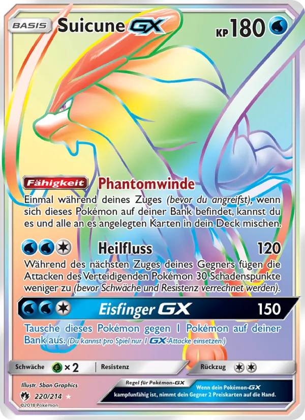 Suicune GX (Lost Thunder #220/214)