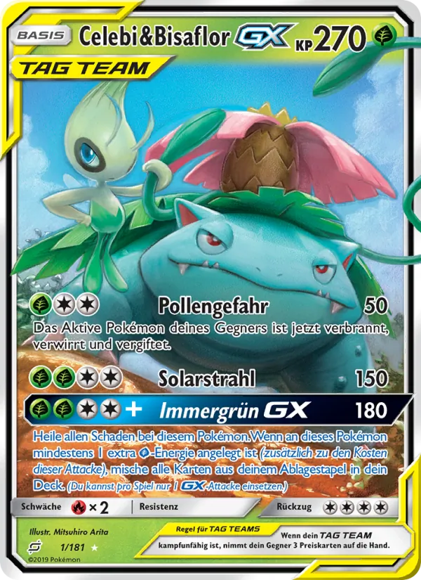 Celebi & Bisaflor GX (Teams Sind Trumpf #1/181)