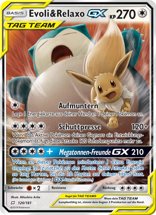 Evoli & Relaxo GX (Team Up #120/181)