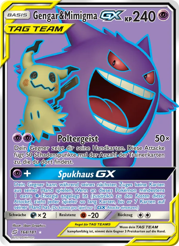 Gengar & Mimigma GX (Team Up #164/181)