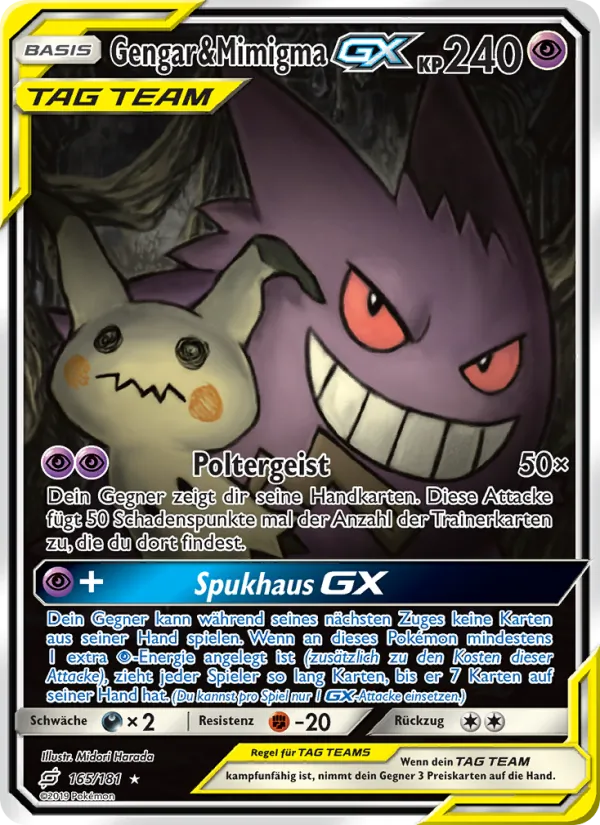 Gengar & Mimigma GX (Teams Sind Trumpf #165/181)