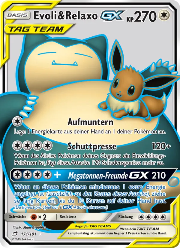 Evoli & Relaxo GX (Team Up #171/181)