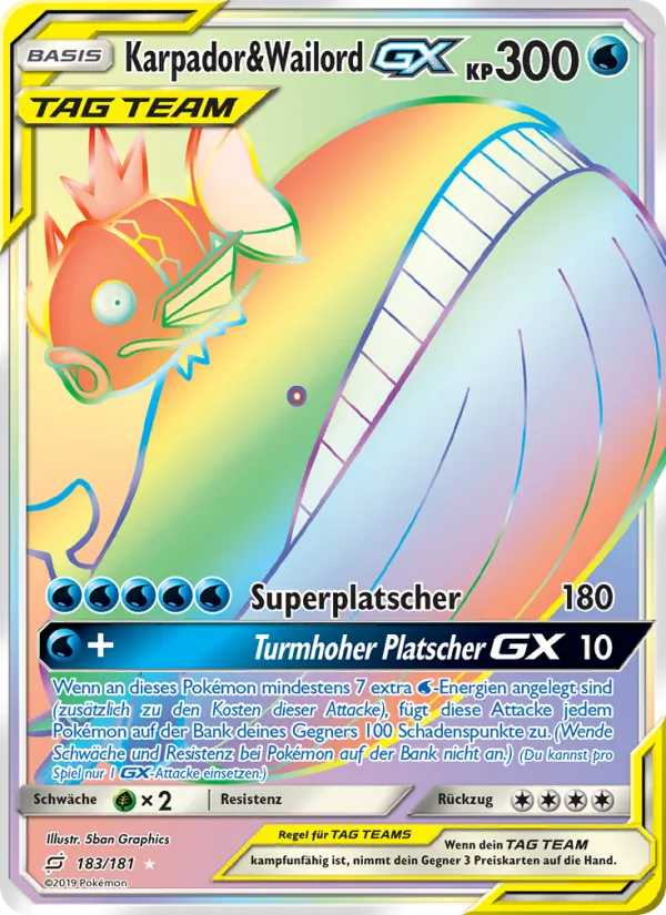 Karpador & Wailord GX (Team Up #183/181)