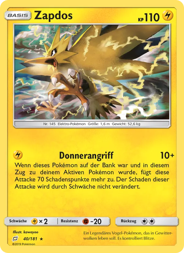 Zapdos (Teams Sind Trumpf #40/181)