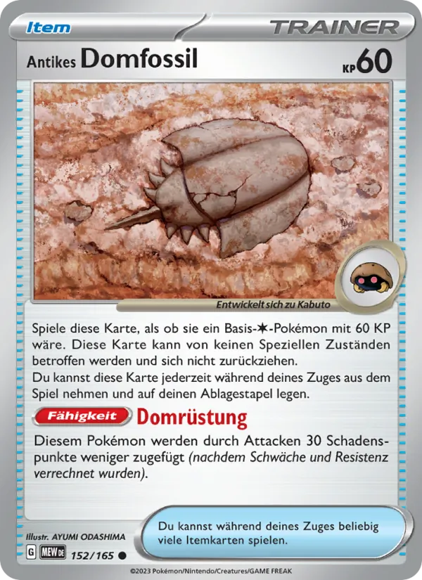 Antikes Domfossil (151 #152/165)