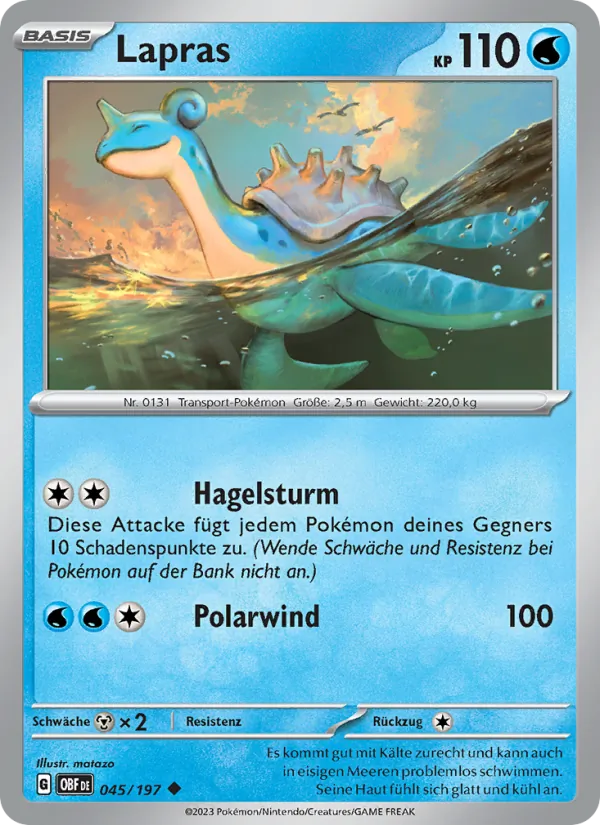 Lapras (Obsidian Flammen #045/197)