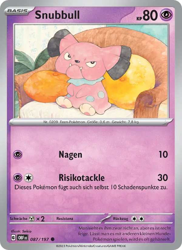 Snubbull (Obsidian Flammen #087/197)