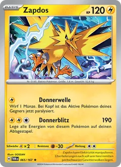 Zapdos (Maskerade im Zwielicht #065/167)