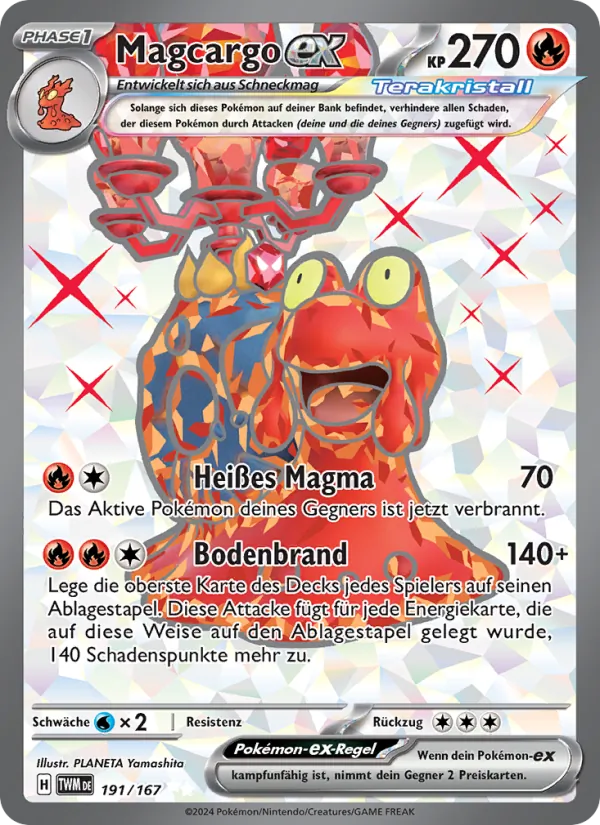 Magcargo-ex (Twilight Masquerade #191/167)