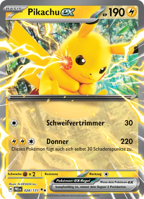 Pikachu-ex (Prismatische Entwicklungen #028/131)