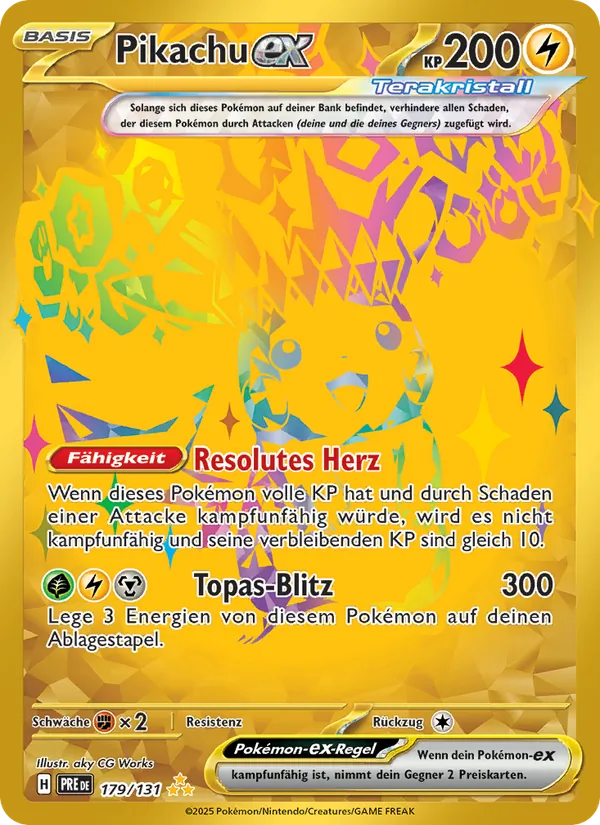 Pikachu-ex (Prismatische Entwicklungen #179/131)
