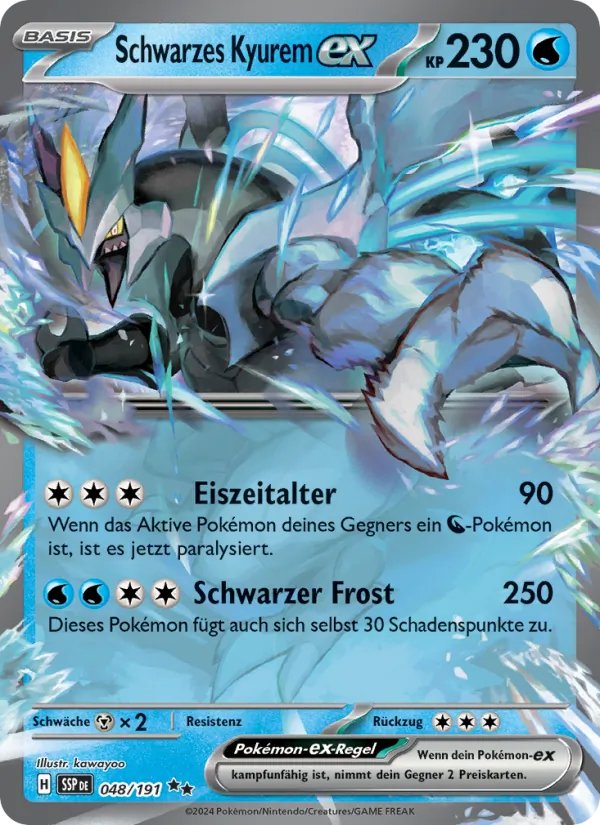 Schwarzes Kyurem-ex (Stürmische Funken #048/191)