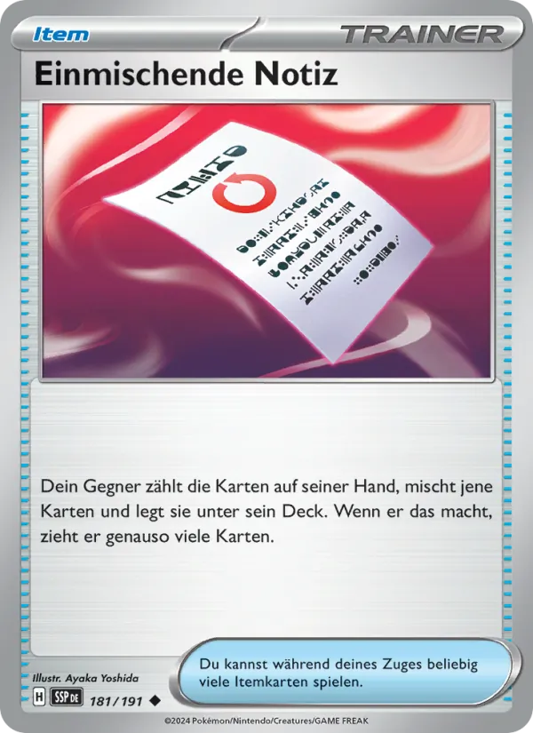 Einmischende Notiz (Stürmische Funken #181/191)