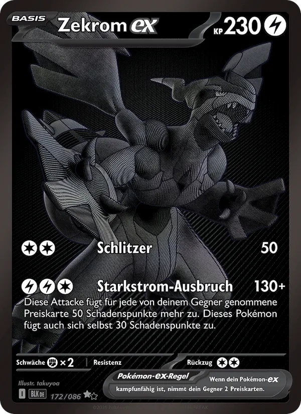 Zekrom-ex (Schwarze Blitze #172/86)