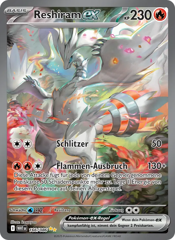Reshiram-ex (Weiße Flammen #166/86)