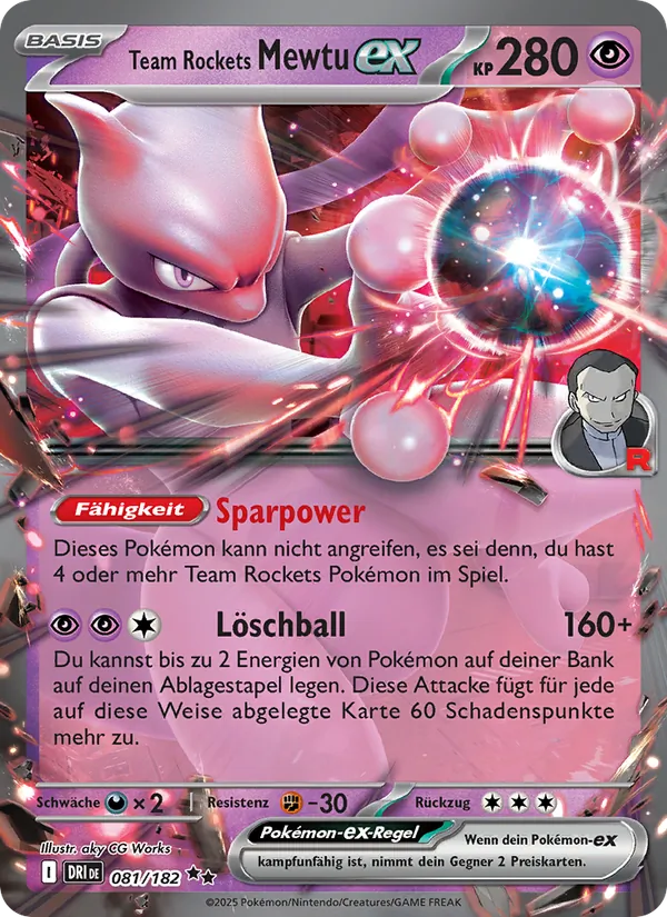 Team Rockets Mewtu-ex (Destined Rivals #081/182)