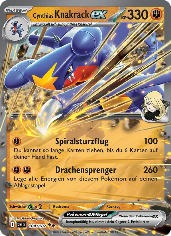 Cynthias Knakrack-ex (Destined Rivals #104/182)