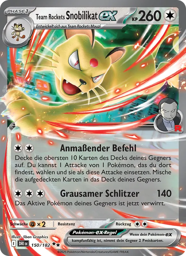 Team Rockets Snobilikat-ex (Destined Rivals #150/182)