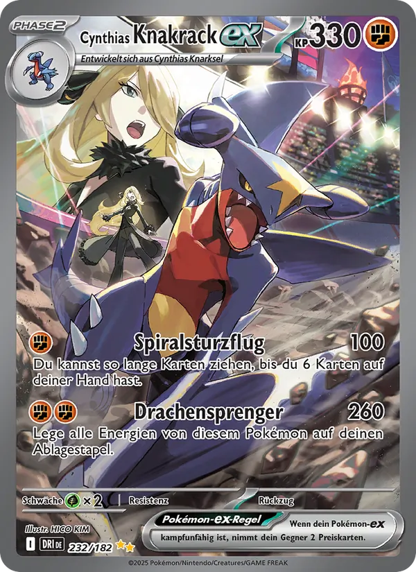 Cynthias Knakrack-ex (Destined Rivals #232/182)