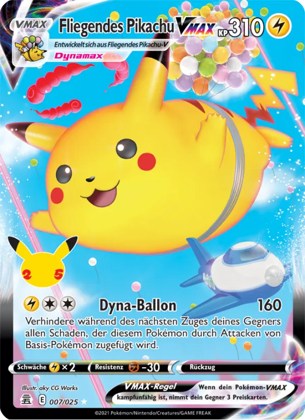 Fliegendes Pikachu VMAX (Celebrations #7/25)