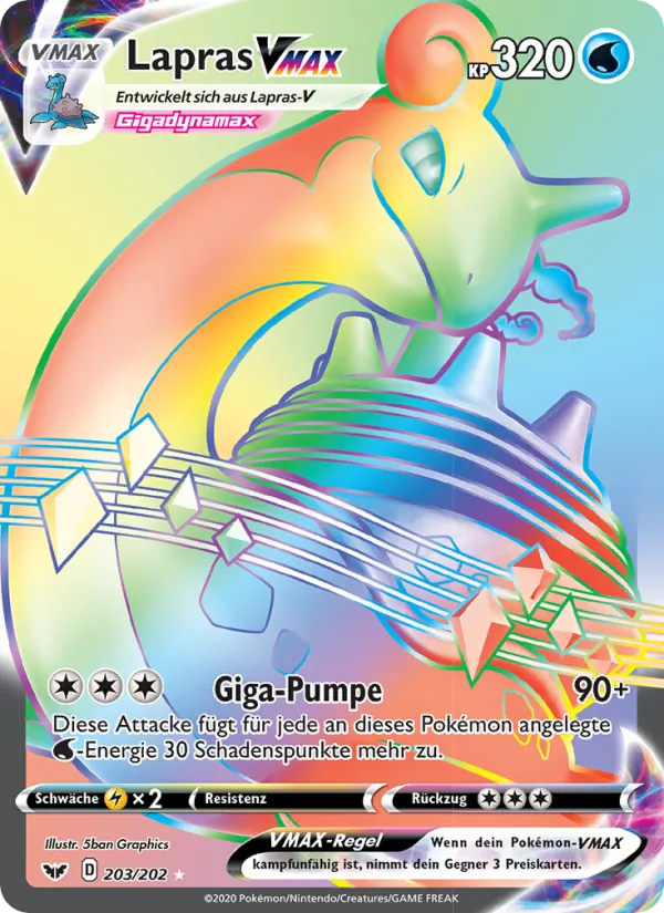Lapras VMAX (Sword & Shield #203/202)