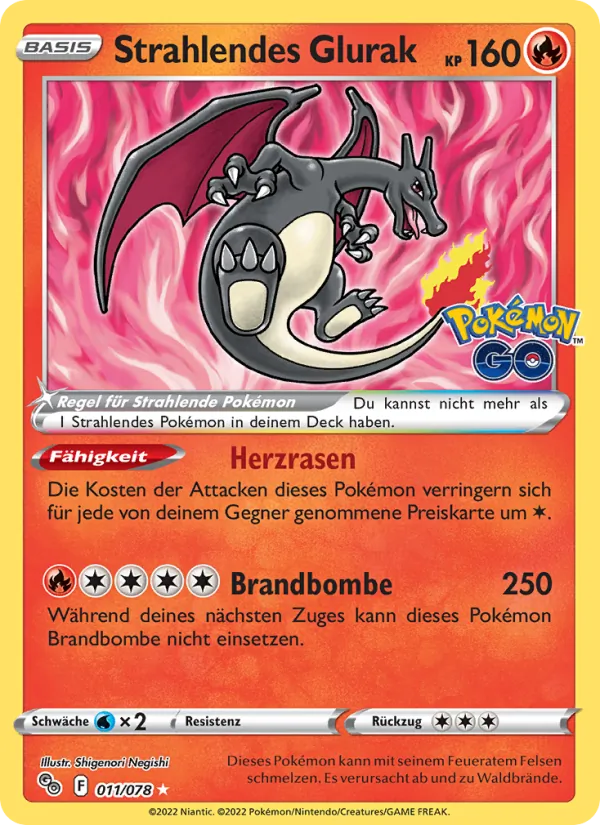 Strahlendes Glurak (Pokémon GO #011/78)
