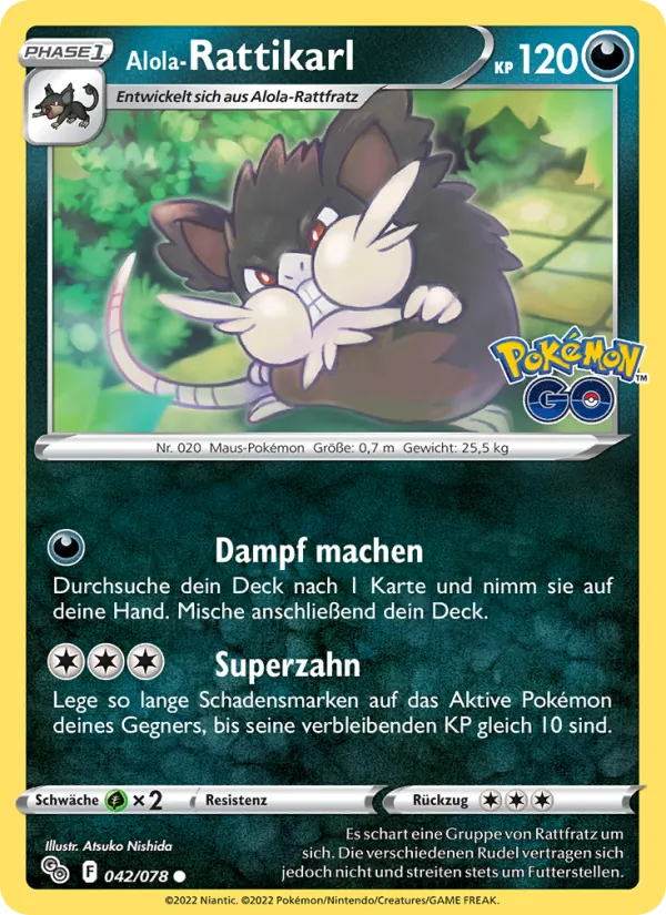 Alola-Rattikarl (Pokémon GO #042/78)