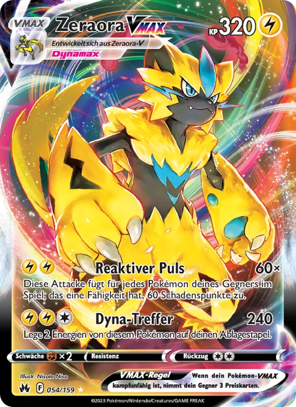 Zeraora VMAX (Crown Zenith #054/159)