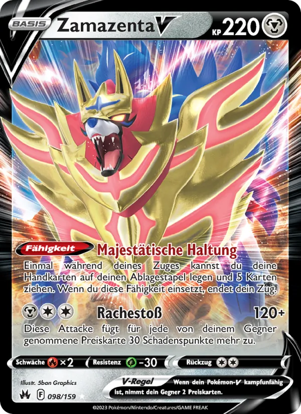 Zamazenta V (Crown Zenith #098/159)
