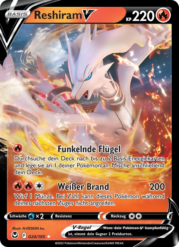 Reshiram V (Silberne Sturmwinde #024/195)