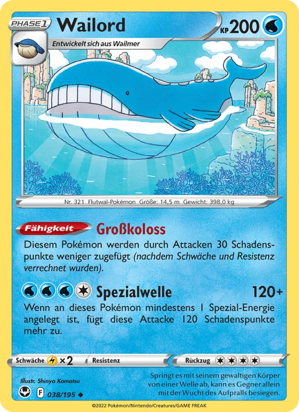 Wailord (Silberne Sturmwinde #038/195)