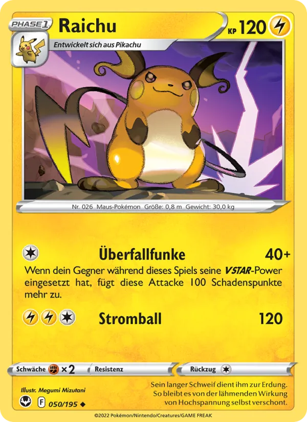 Raichu (Silberne Sturmwinde #050/195)
