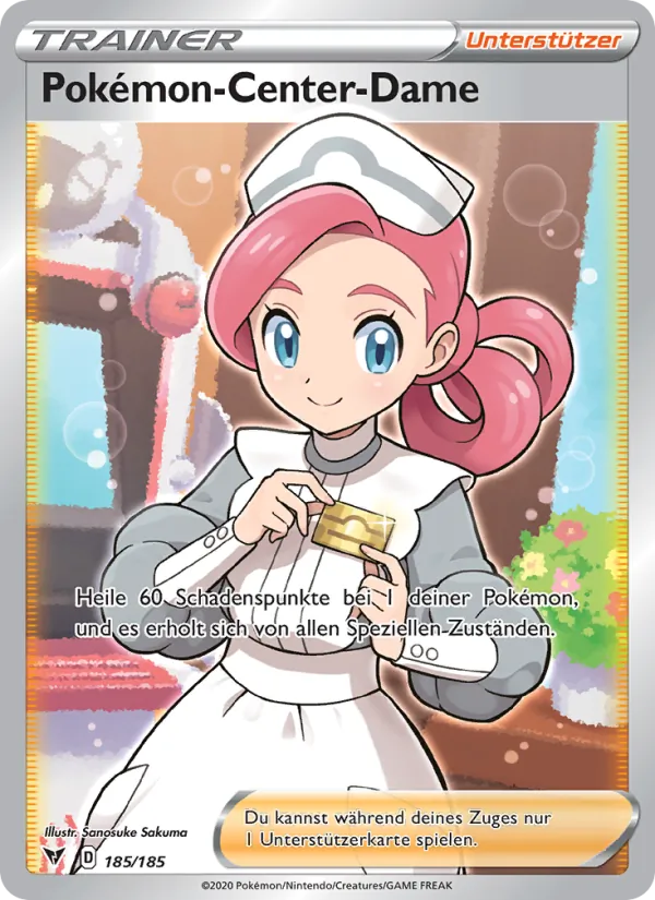 Pokémon-Center-Dame (Farbenschock #185/185)