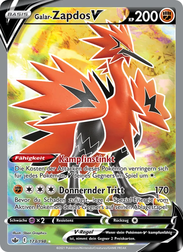Galar-Zapdos V (Chilling Reign #173/198)