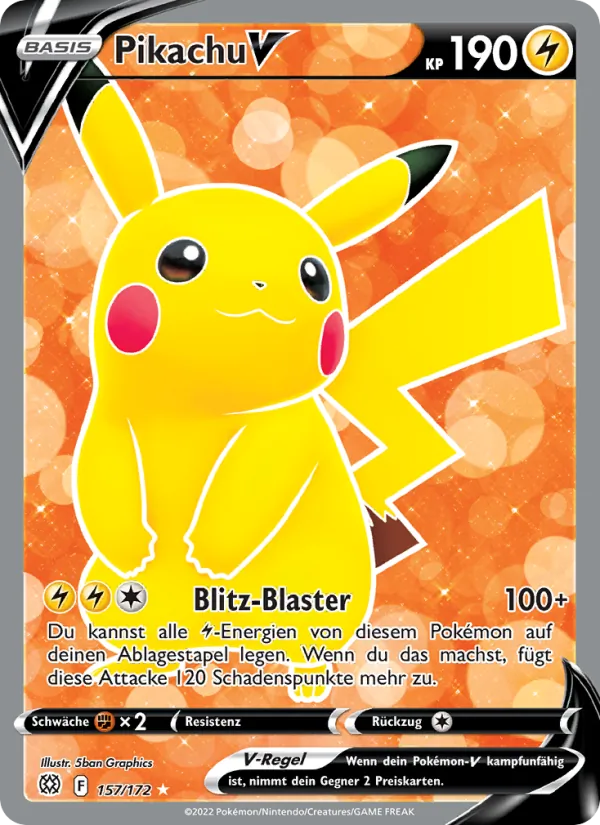 Pikachu V (Strahlende Sterne #157/172)