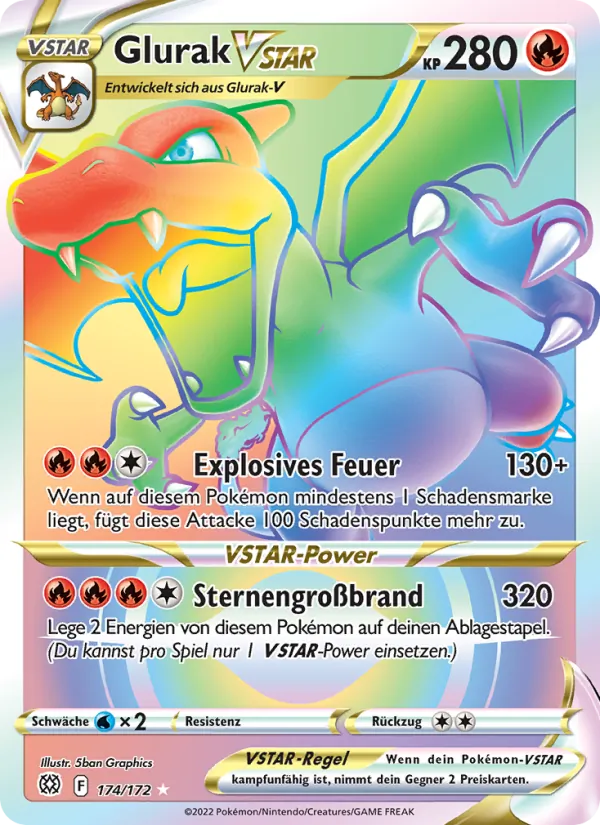 Glurak VSTAR (Strahlende Sterne #174/172)