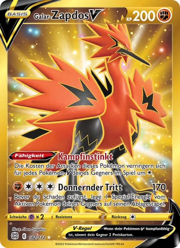 Galar-Zapdos V (Strahlende Sterne #182/172)